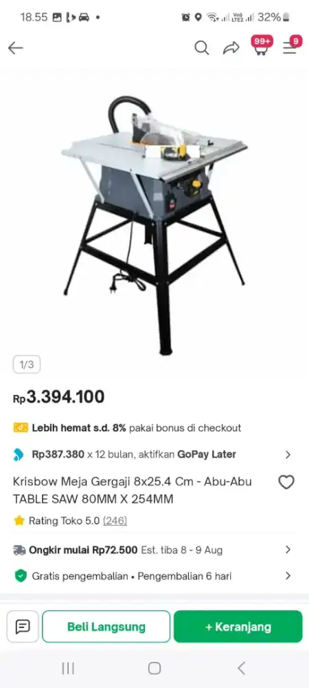 Table saw Krisbow