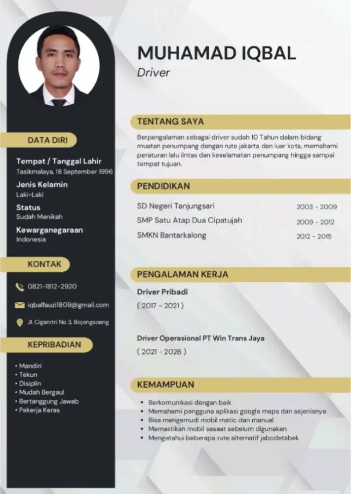 Mencari pekerjaan sebagai driver