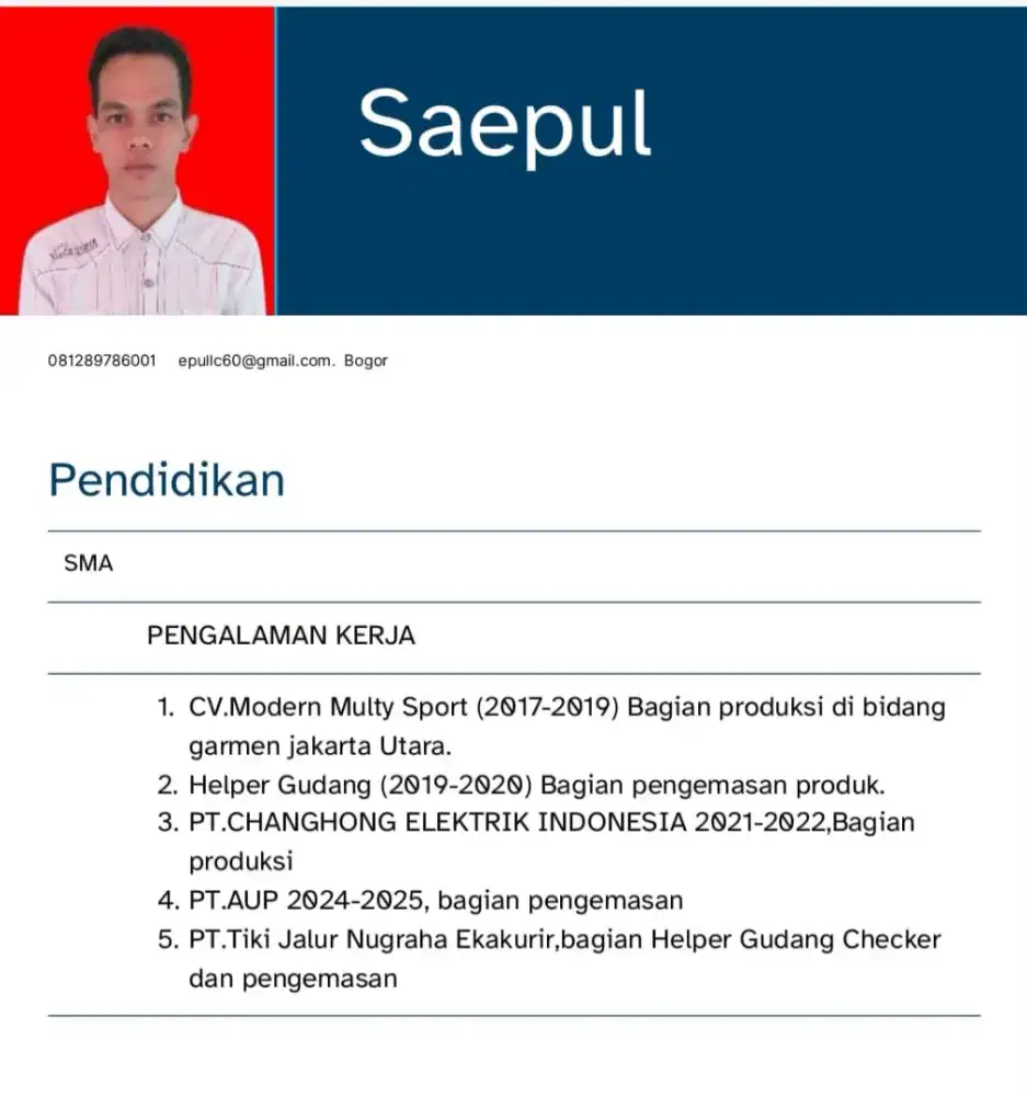 Butuh Pekerjaan