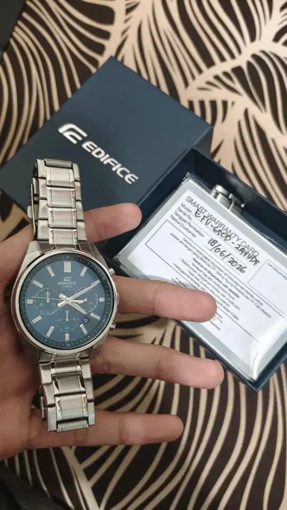 CASIO EDIFICE Chronograph | Blue Dial | Stainless Steel