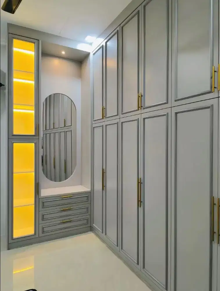 interior desain kitchen set kamar set wardrobe lemari backdrop tv