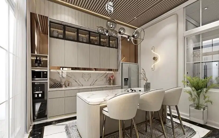 interior desain kitchen set kamar set wardrobe lemari backdrop tv