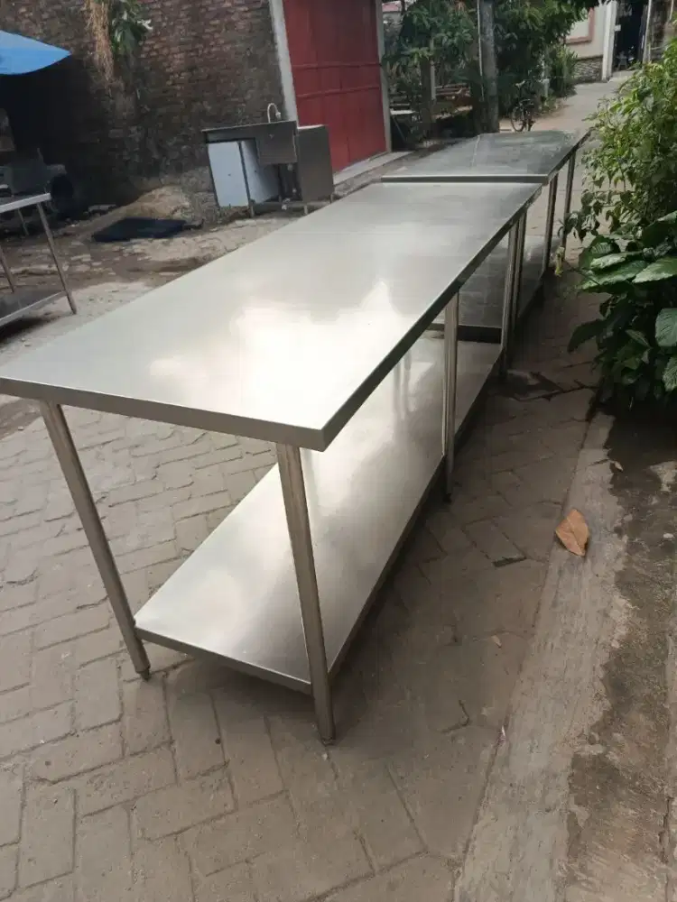 Meja stainlees 2s uk 200 x 70 x 85
