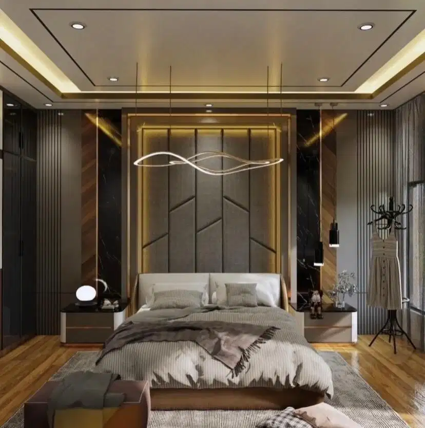 interior desain kitchen set kamar set wardrobe lemari backdrop tv