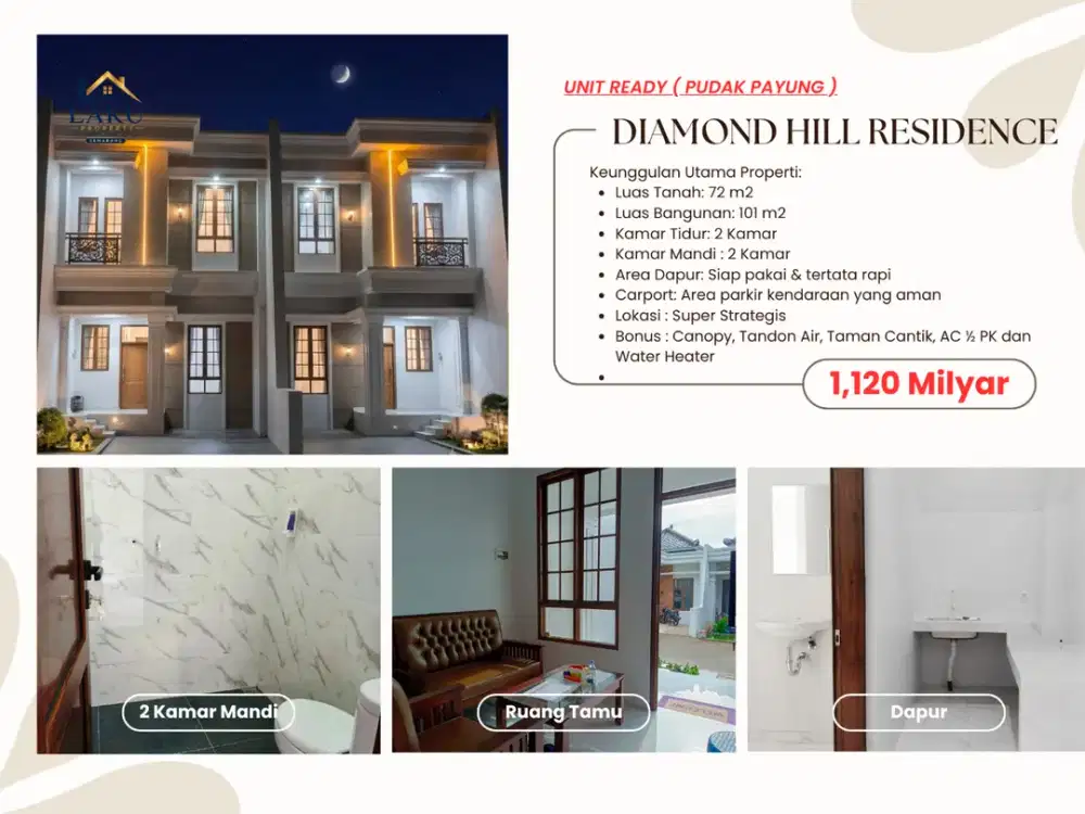 Diamond Hill Residence Rumah 2 lantai Siap Huni di Banyumanik