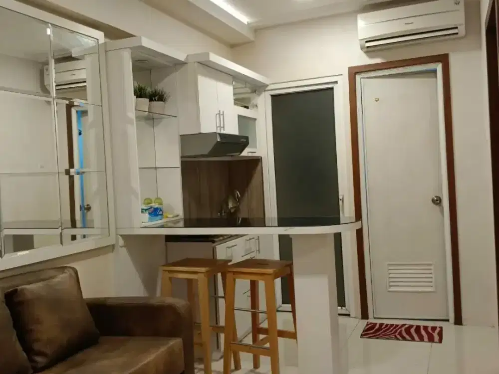 Green pramuka city apartment unit 2 BR tower pino full furnished murah