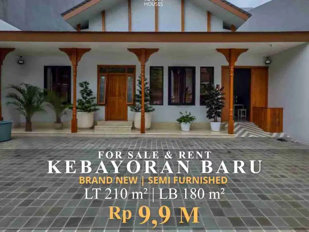 FOR SALE / RENT – KEBAYORAN BARU BRAND NEW HOUSE COCOK UNTUK KANTOR