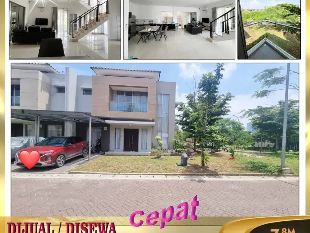DIJUAL / DISEWAKAN RUMAH Hoek 2 Lantai di Perumahan Golf Island Pantai Indah Kapuk. Jakarta Utara.