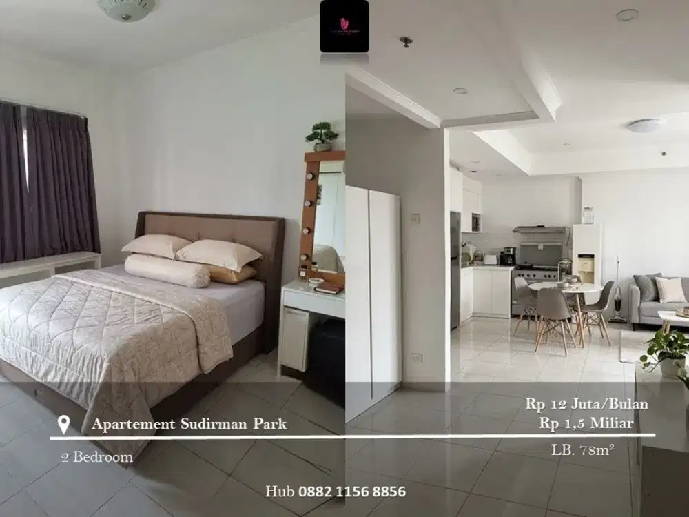 Dijual dan Disewakan Apartement Sudirman Park 2BR Full Furnished
