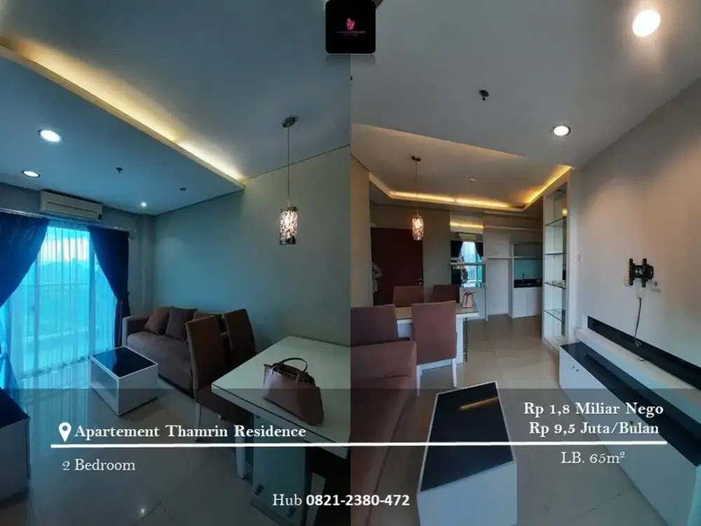 Dijual dan Disewakan Apartement Thamrin Residence Mid Floor 2BR Full Furnished