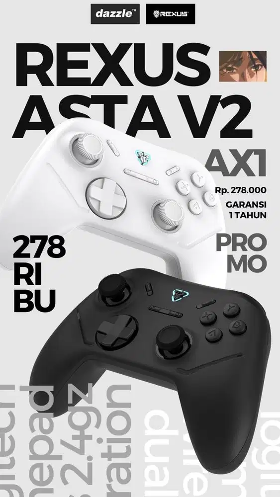 GAMEPAD ASTA 150 REXUS GARANSI