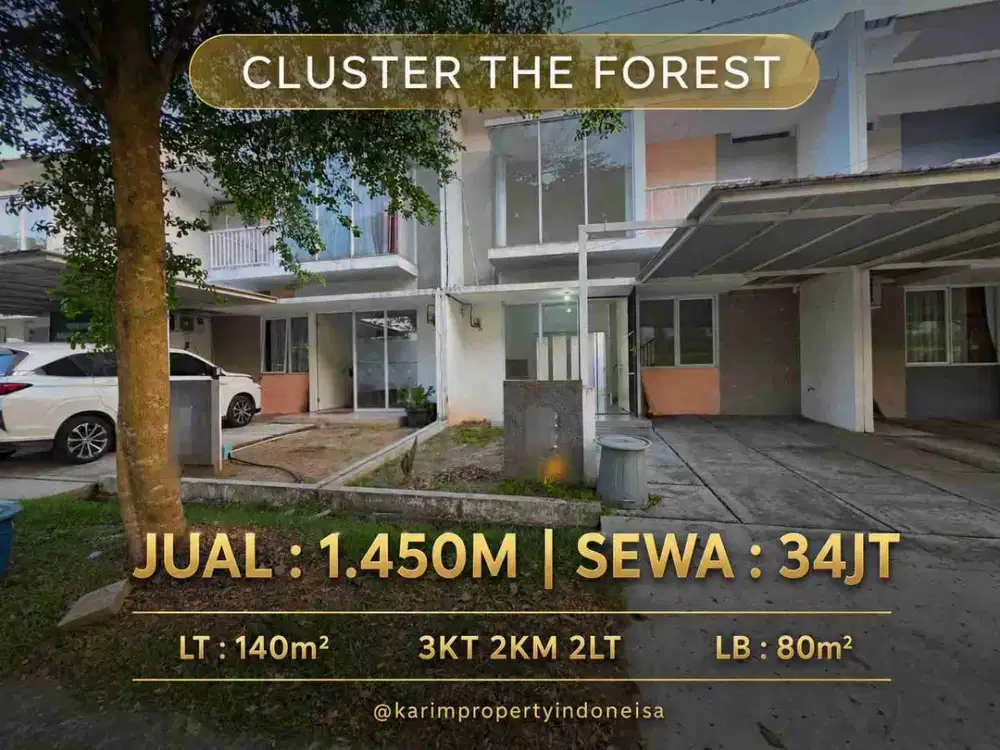 Dijual Dan Disewa RumahClluster The Forest Type Pinus Talaga Bestari Tangerang