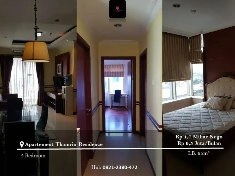 Dijual dan Disewakan Apartement Thamrin Residence Low Floor 2BR Full Furnished