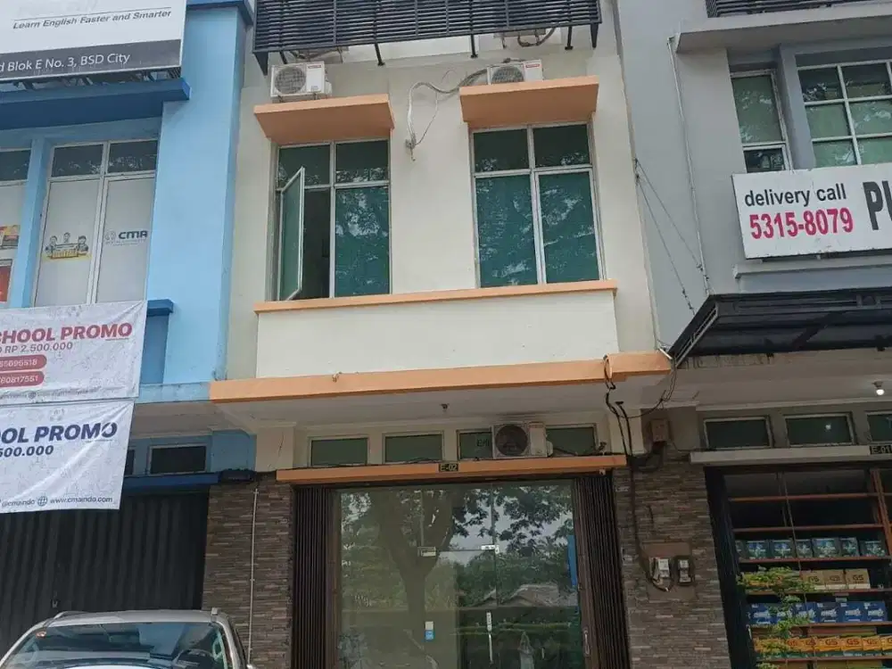 (TI) Disewakan dan dijual Ruko Tol Boulevard BSD. Hadap jalan raya, strateg