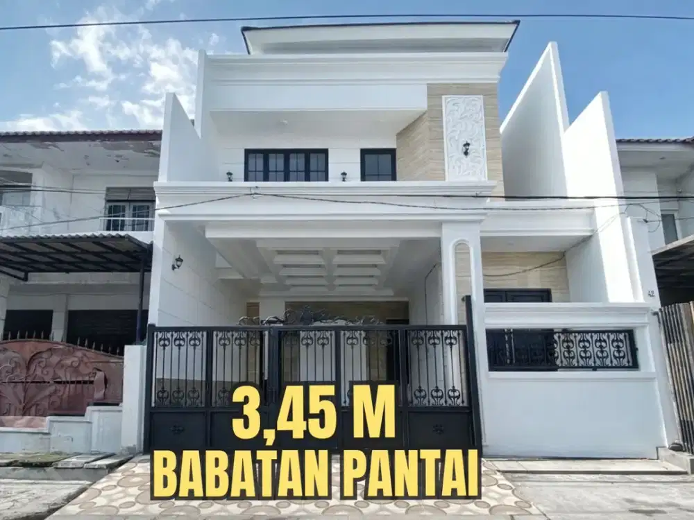BARU GRESS RUMAH AMERICAN CLASSIC MODERN BABATAN PANTAI. DEKAT KENJERAN, MULYASARI, SUTOREJO, MERR, PAKUWON CITY, Dsb