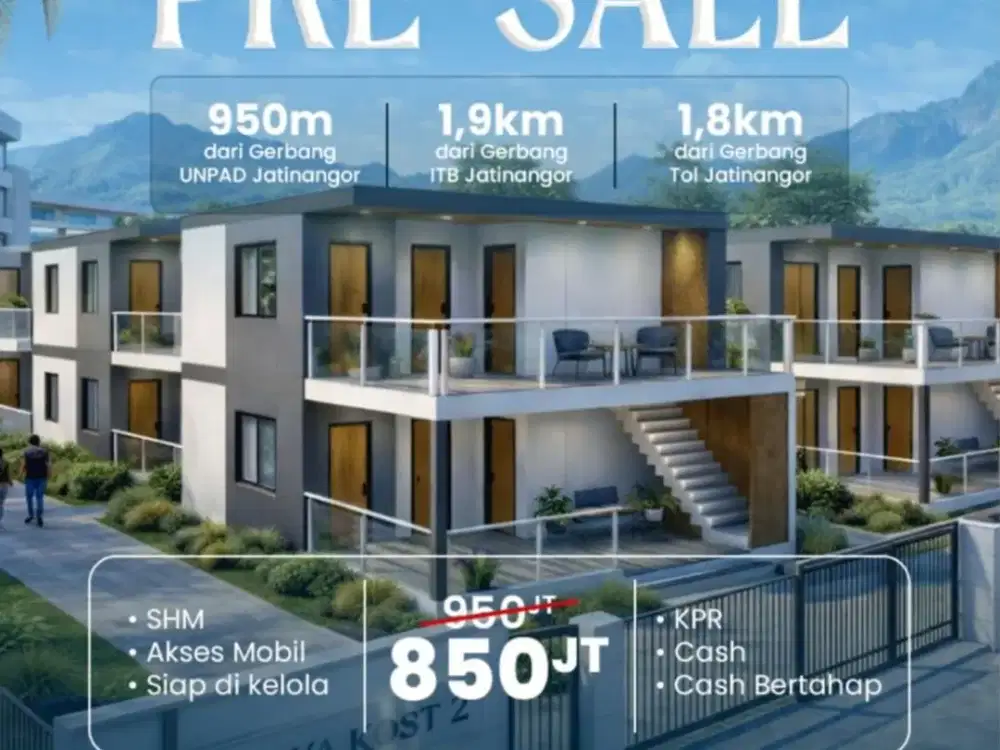 Griya Kost II Jatinangor , Investasi Kostel Dengan Jaminan Rental Garansi !!