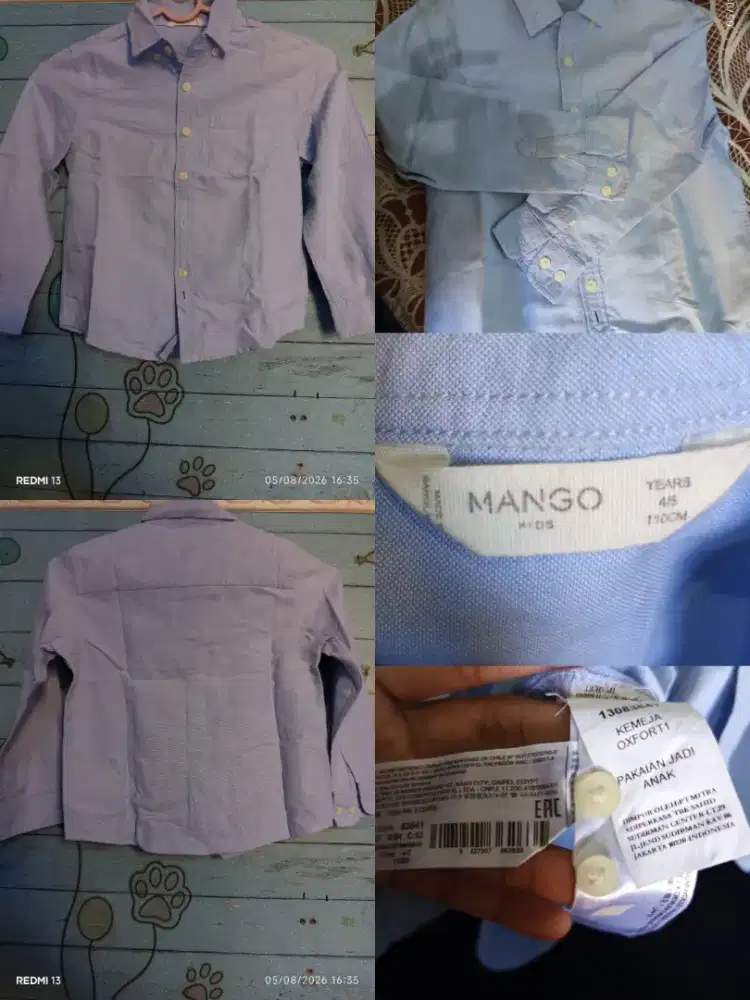 KEMEJA MANGO KIDS 3-5TAHUN