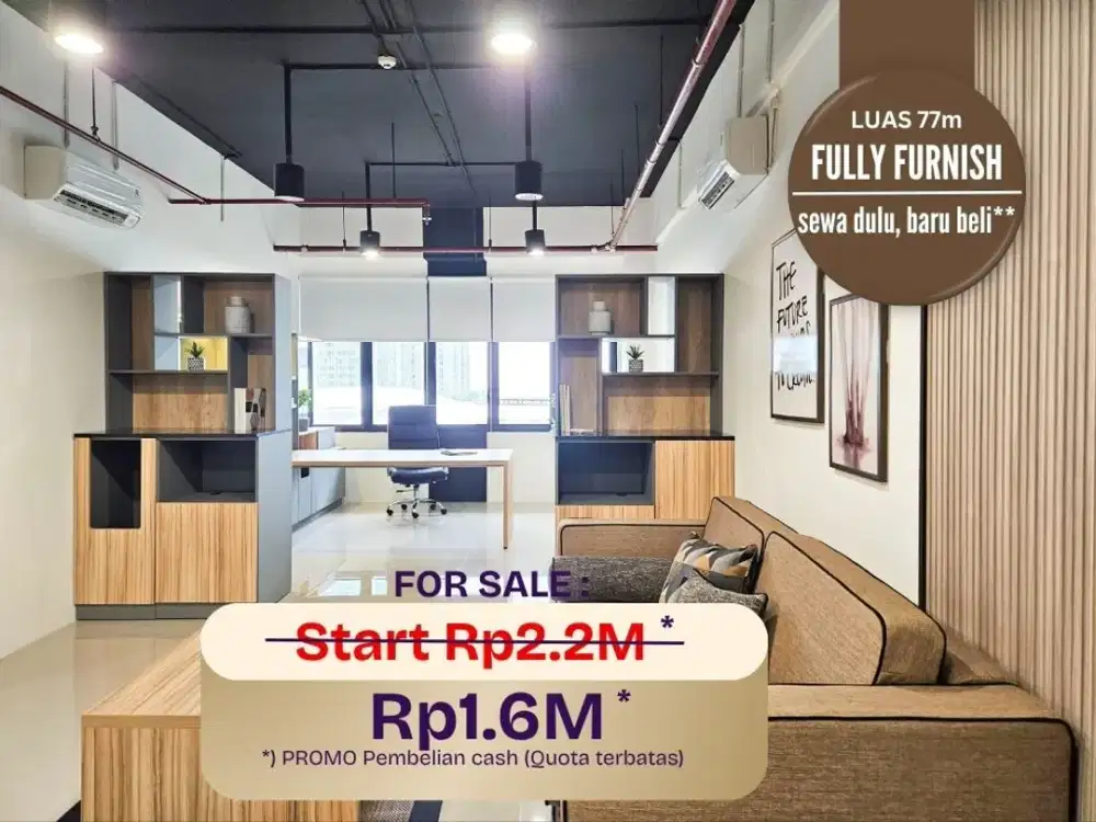 Gedung Perkantoran Dijual 1M-An [77M] Spazio Tower Dukuh Pakis Graha famili ptc