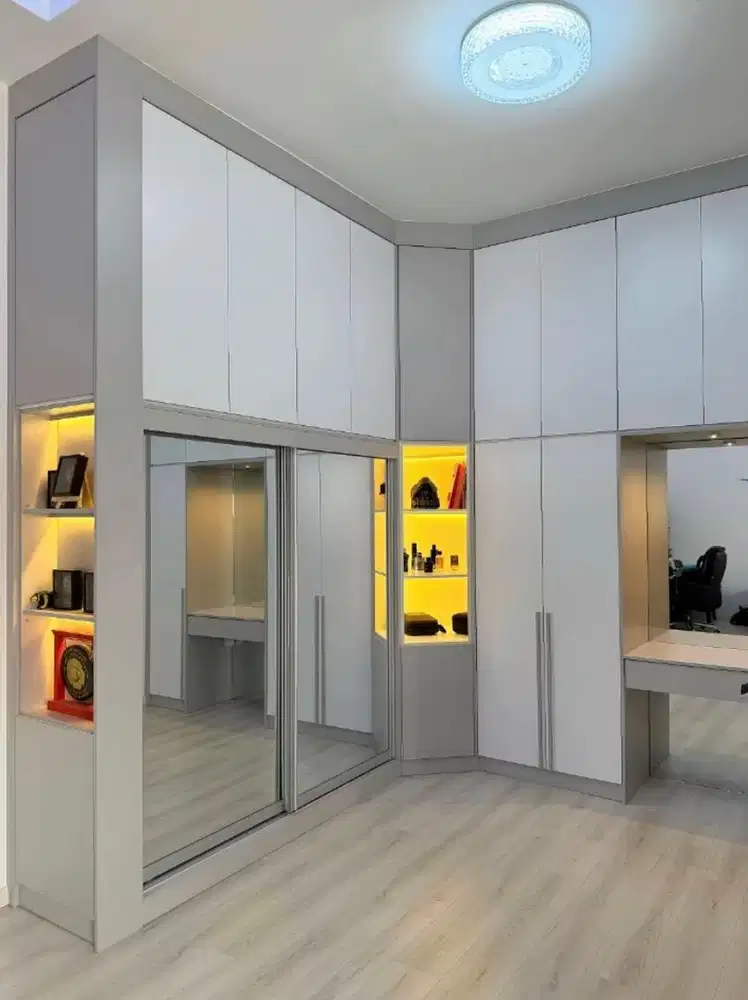 interior desain kitchen set kamar set wardrobe lemari backdrop tv