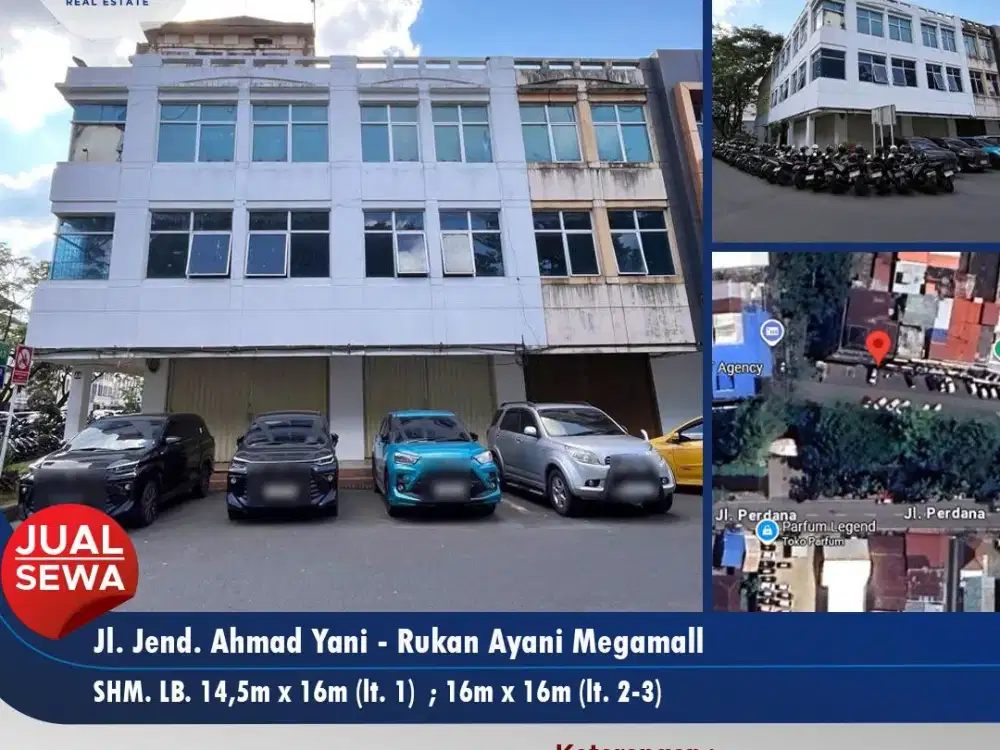 Ruko Hook di Mega Mall Ayani Cocok Kantor dan Usaha dengan Lebar Ideal