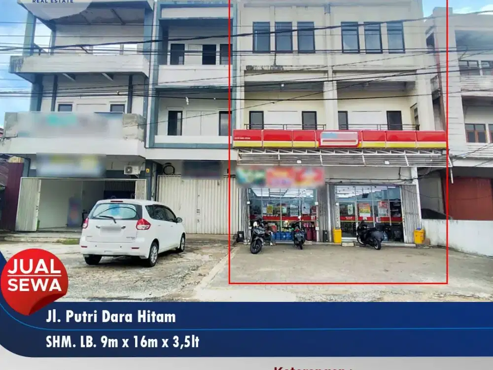 Ruko siap pakai lokasi kota putri dara hitam, Pontianak