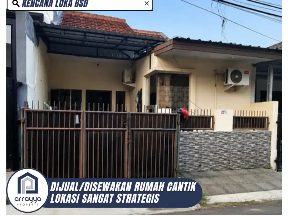DIJUAL/DISEWA RUMAH KONDISI TERAWAT SIAP HUNI LOKASI SANGAT STRATEGIS DI KECANA LOKA (GLB156)