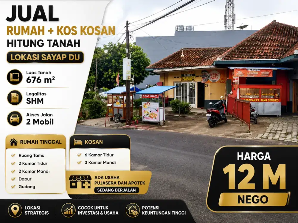 Rumah & Kosan Strategis Dipatiukur | Harga Nego