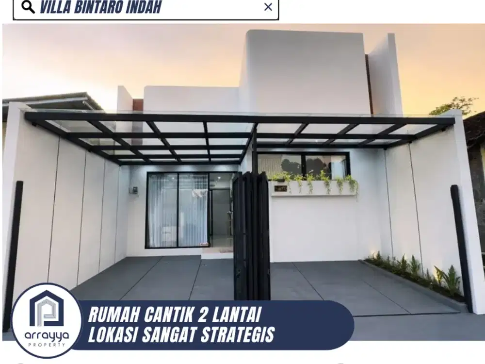 RUMAH CANTIK DESIGN UNIK DI VILLA BINTARO INDAH (EN709)