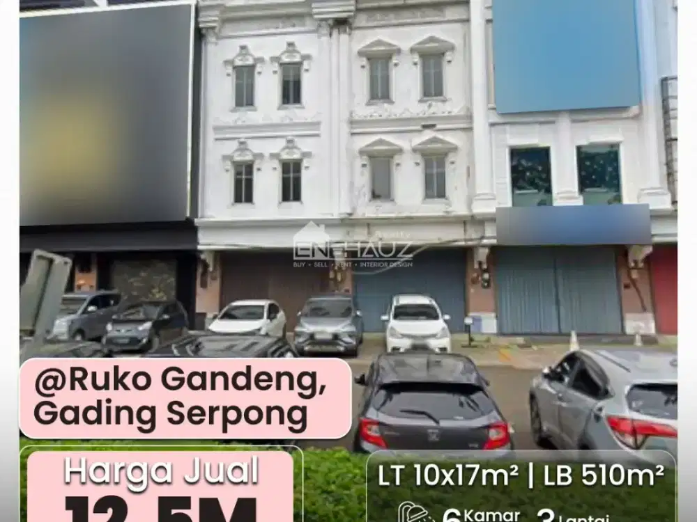 (DNL) DIJUAL/SEWA RUKO GANDENG, GADING SERPONG