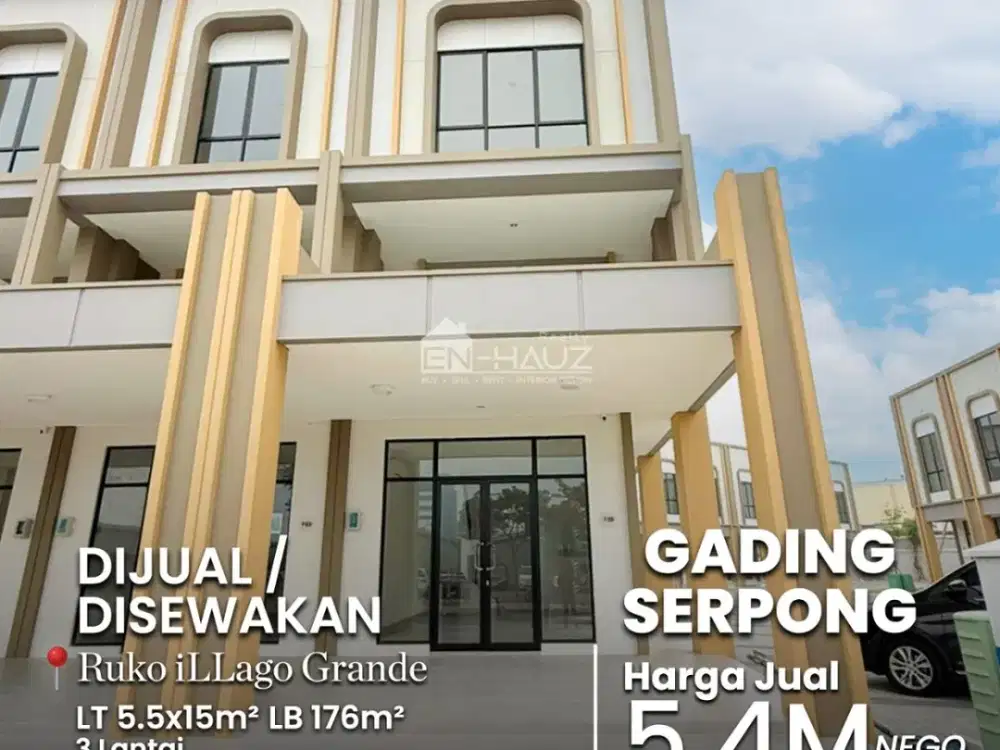 (STP) DI JUAL/DISEWAKAN RUKO ILLAGO GRANDE, GADING SERPONG