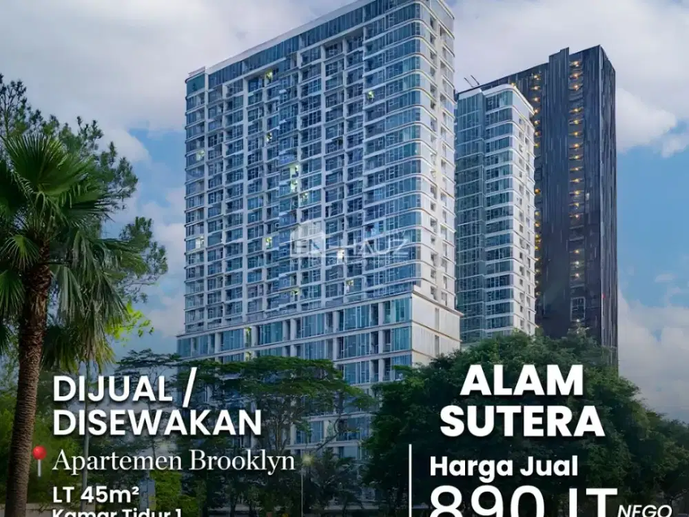 (IRV) Dijual / Disewakan Cepat Apartemen Brooklyn Alam Sutera