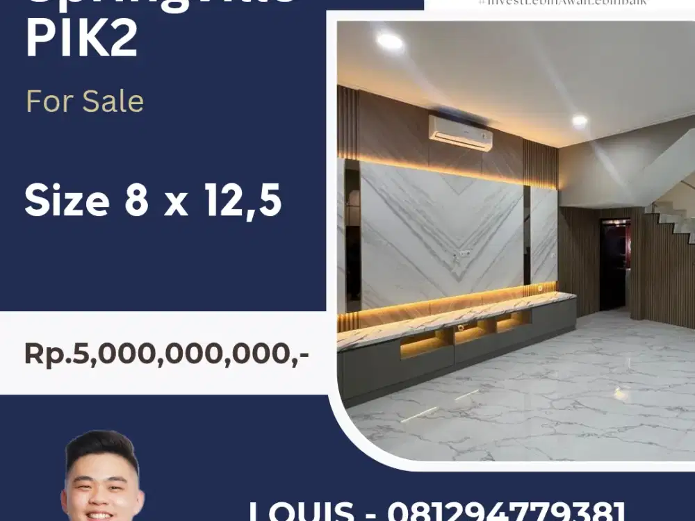 RUMAH SPRINGVILLE FURNISHED UKURAN 8 X 12,5
