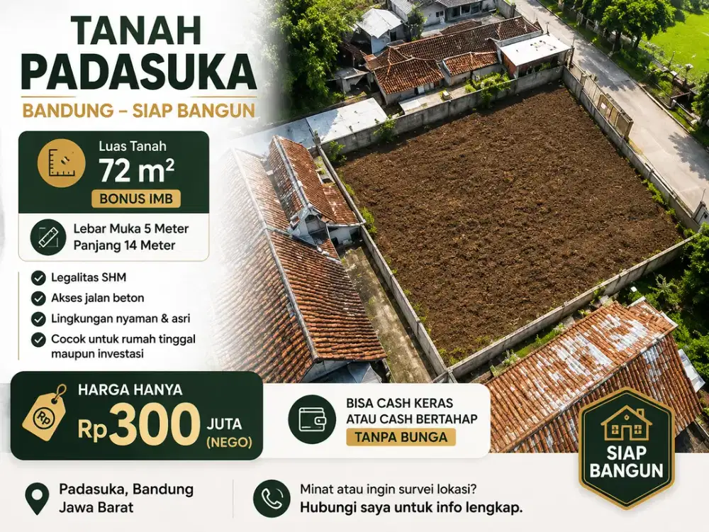 Tanah Padasuka Bandung Siap Bangun | Harga Nego