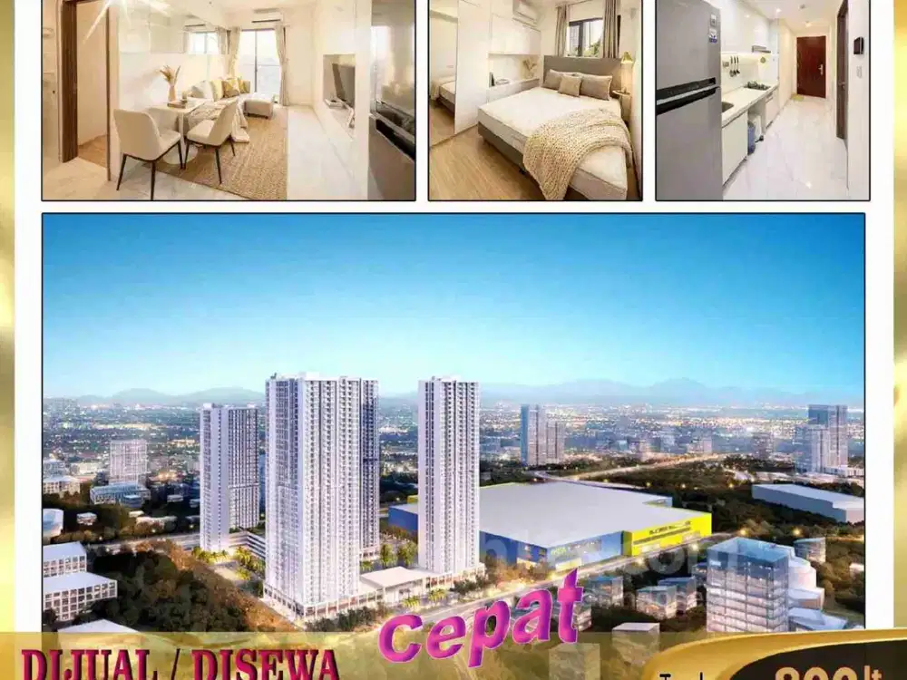 DIJUAL /DISEWA APARTEMEN 2 BR  INTERIOR MEWAH DI SKY HOUSE ALAM SUTERA  TOWER CASTILLA TANGERANG