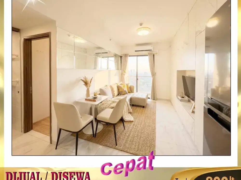 DIJUAL DAN DISEWAKAN MURAH APARTEMENT 2 KAMAR FULL FURNISH DI SKY HOUSE ALAM SUTRA TANGERANG