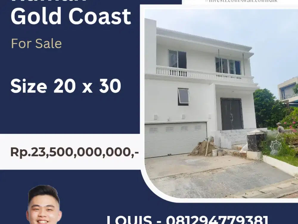 RUMAH GOLD COAST TERMURAH POSISI STRATEGIS 20 X 30