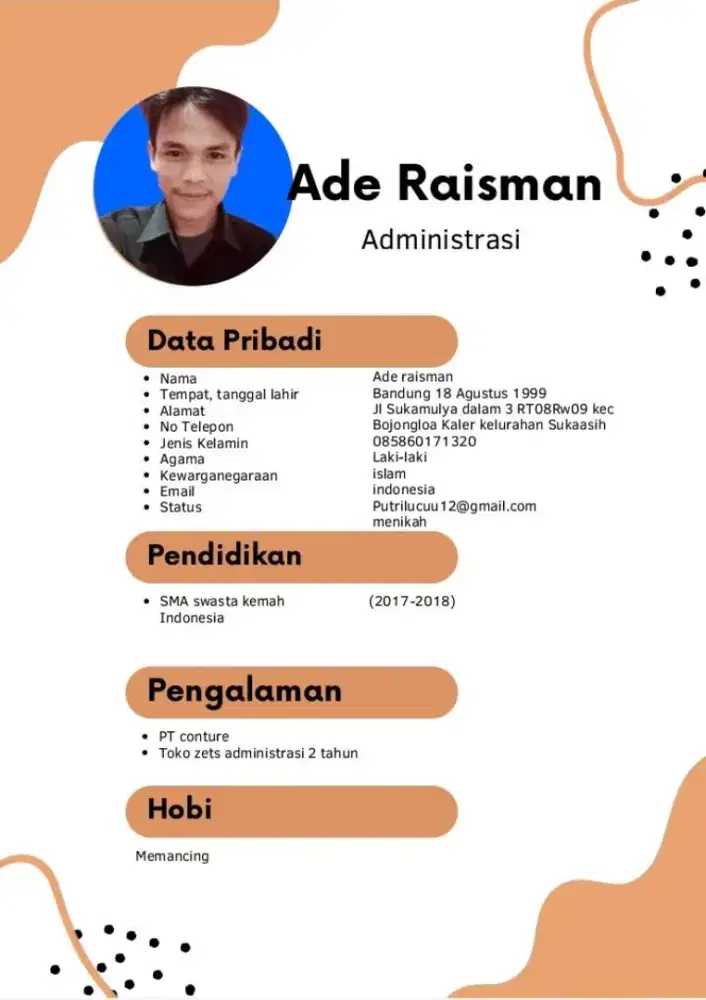 Butuh kerjaan apa saja pengalaman banyak