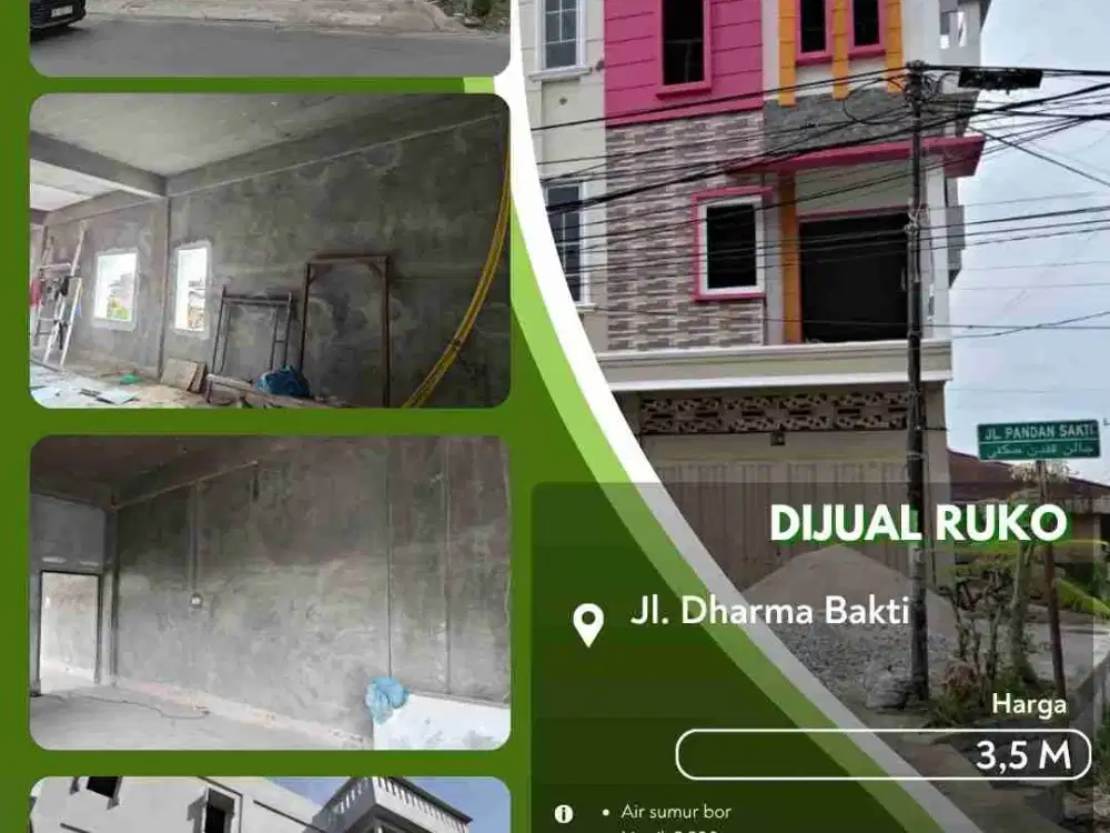 Dijual Ruko Jalan Dharma Bakti Pekanbaru kota siap usaha!