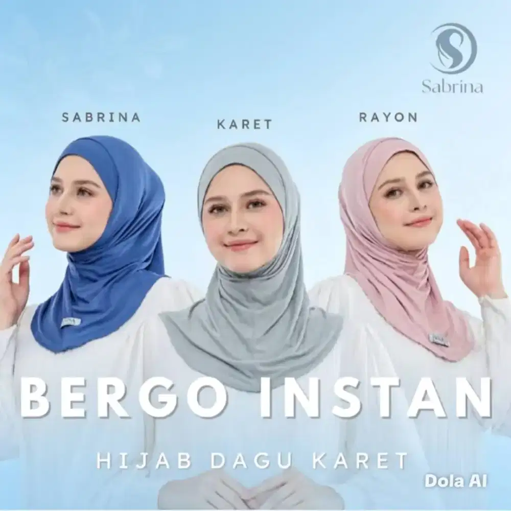Hijab bergo bahan jersey ukuran M