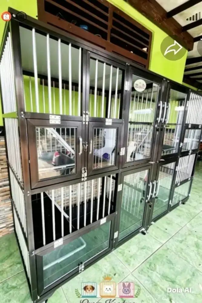 Jual kandang kucing almunim bekas