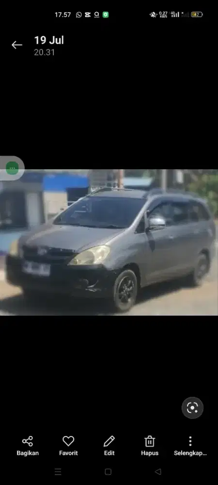TOYOTA KIJANG INNOVA THN 2005 BENSIN.