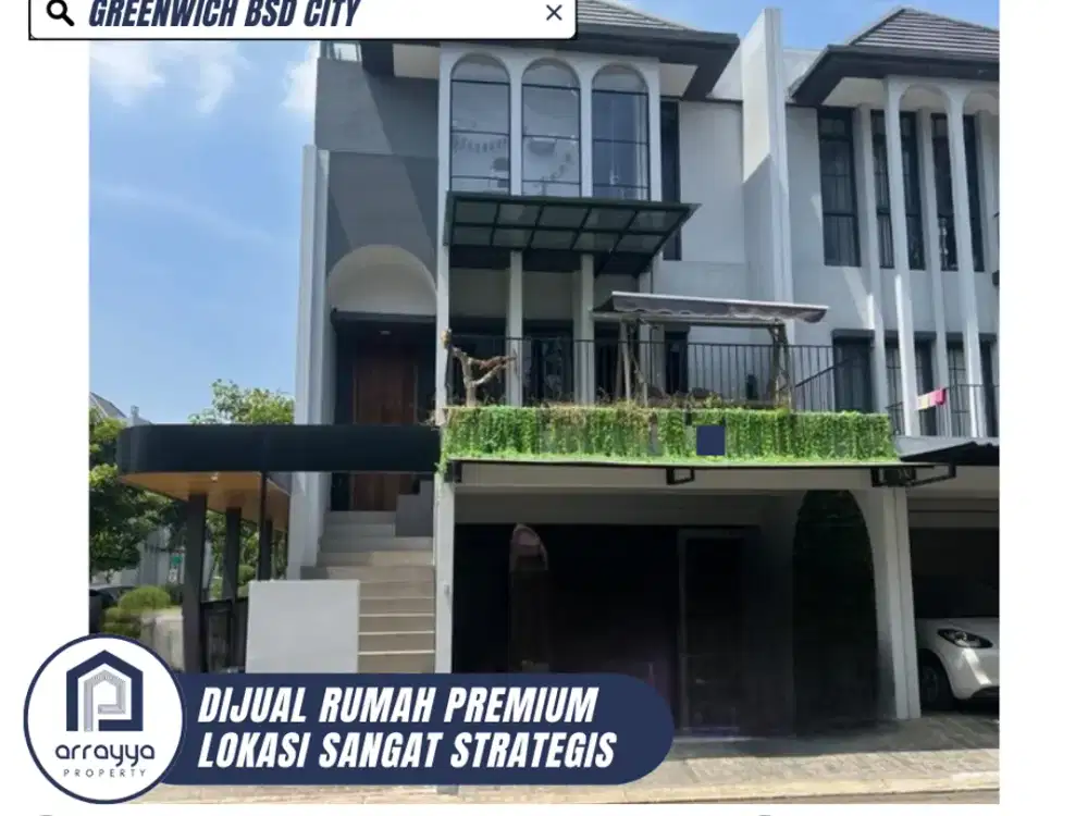 RUMAH CANTIK 3,5 LANTAI POSISI HOEK SUDAH FULL FURNISH DI GREENWICH PARK BSD CITY (ENB386)