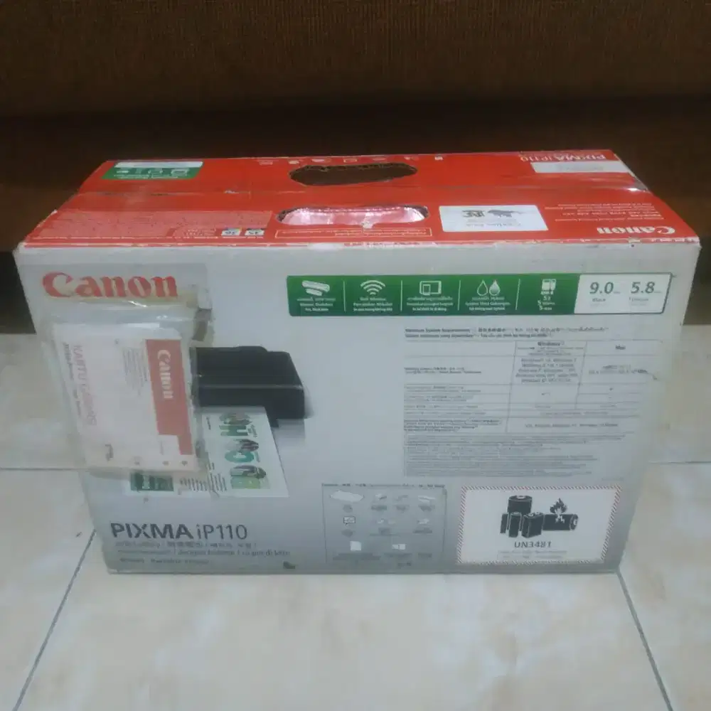 Canon IP110 Wifi Direct Mobile Printer Baru Belum Terpakai