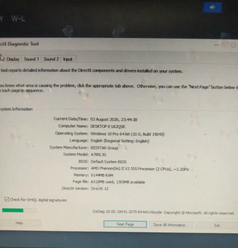 CPU komputer no minus