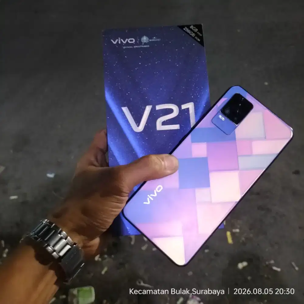 Vivo V21 8/256gb fullset original mulus