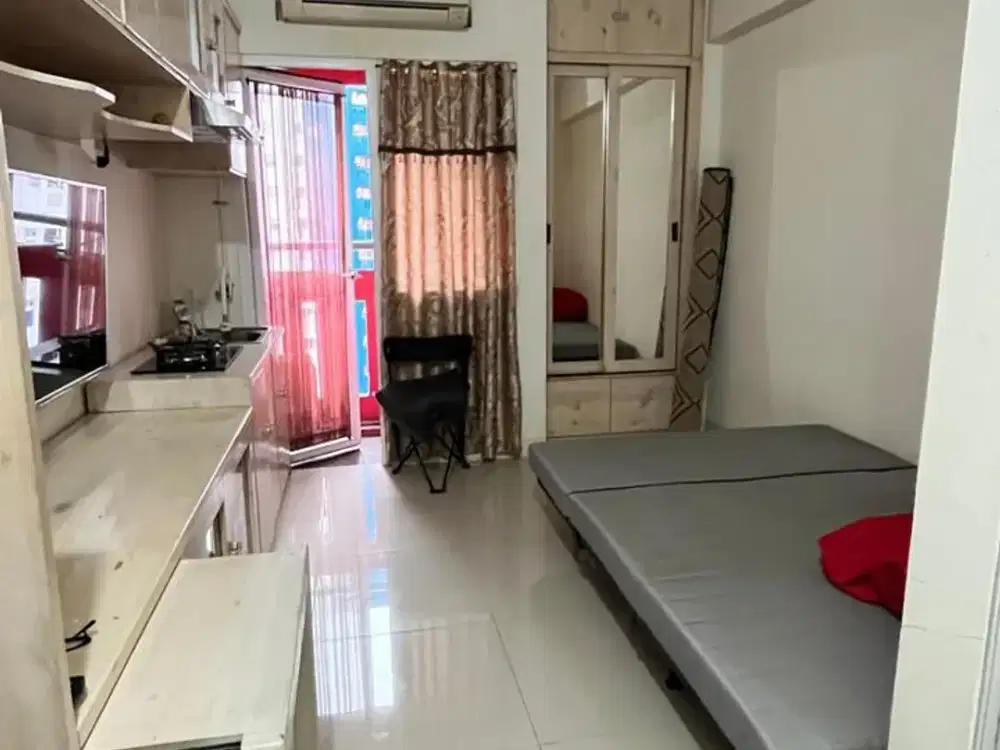 Green pramuka city apartment unit studio full furnished tower bogenvile