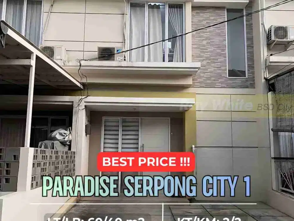 Harga Miring Rumah di Paradise Serpong City 1 Setu Tangsel