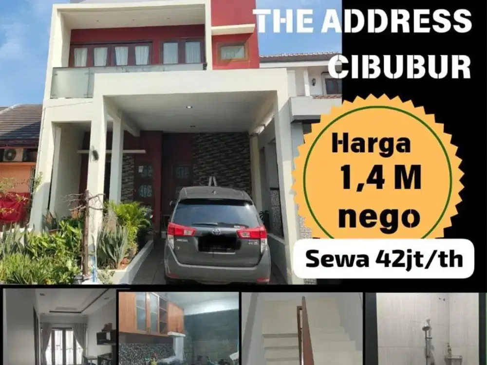 DIJUAL ATAU DISEWAKAN RUMAH SIAP HUNI DI THE ADDRESS CIBUBUR