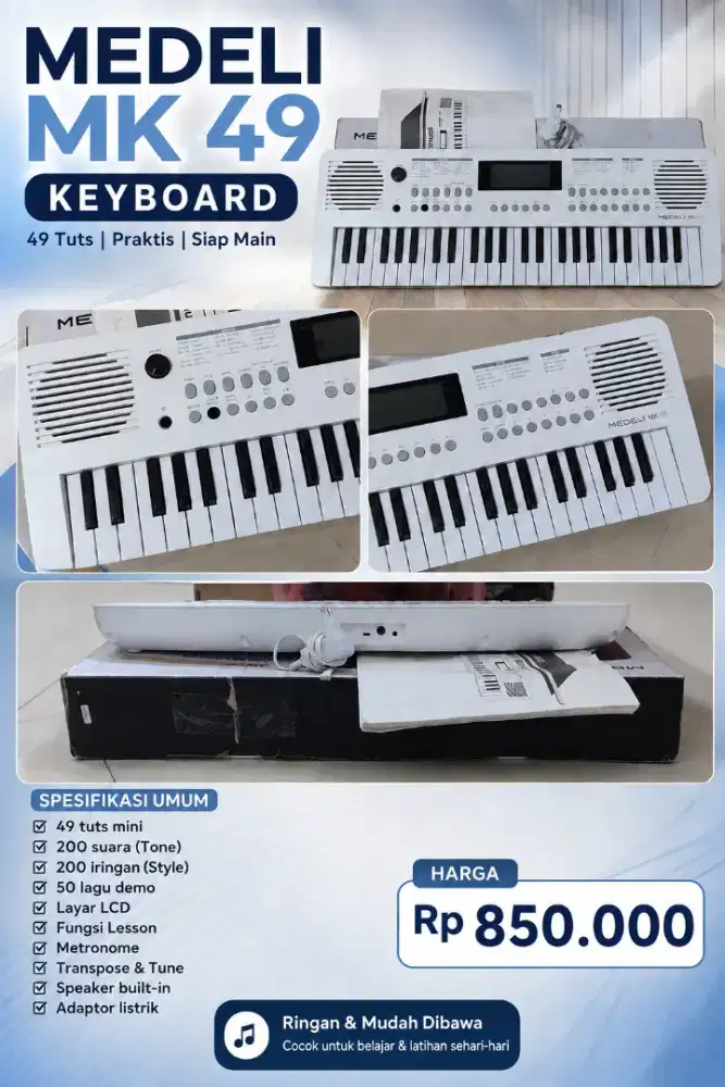 Keyboard Medeli MK-49 bekas fullset