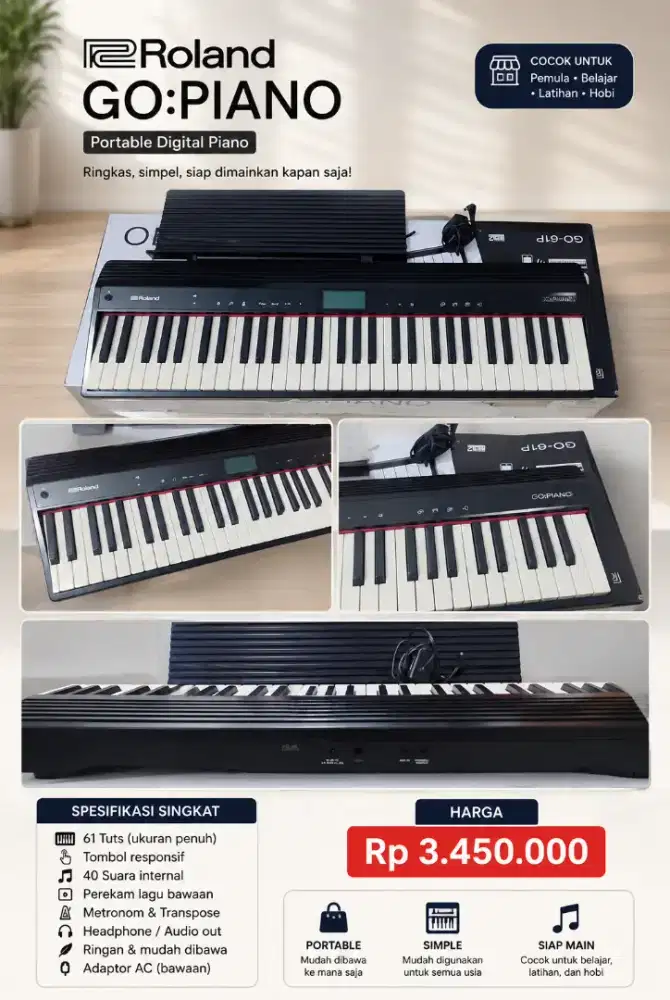 Keyboard Roland Go-Piano Fullset